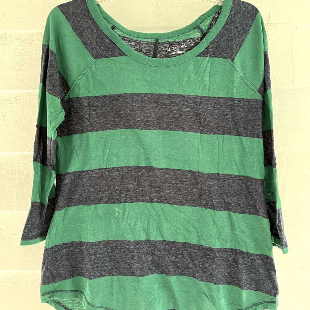 Striped Quarter Length Shirt